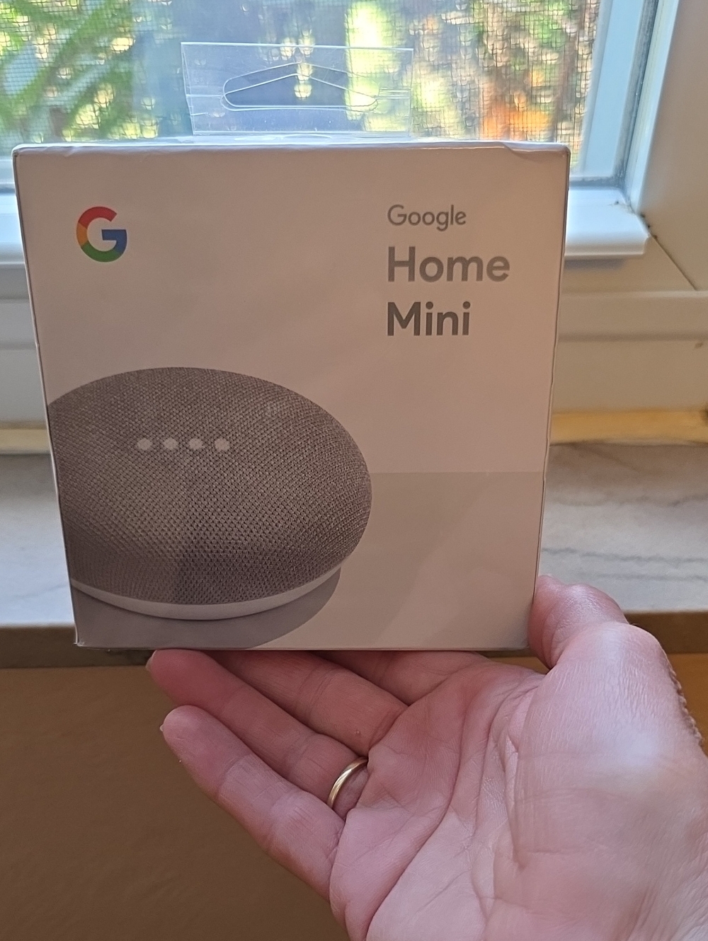 google Home Mini Chalk Gray Smart Speaker